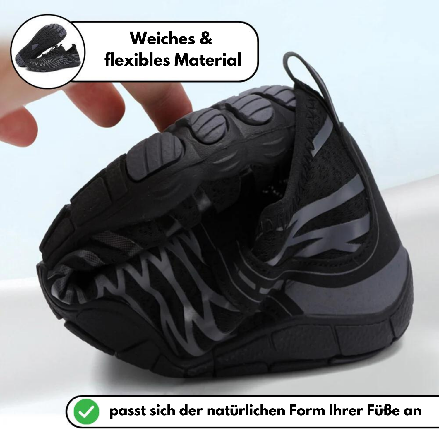 FlexiShoe - Gesunde und rutschfeste Barfußschuhe (Unisex)
