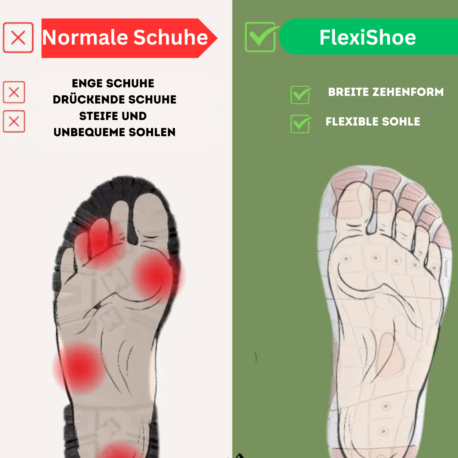 FlexiShoe - Gesunde und rutschfeste Barfußschuhe (Unisex)